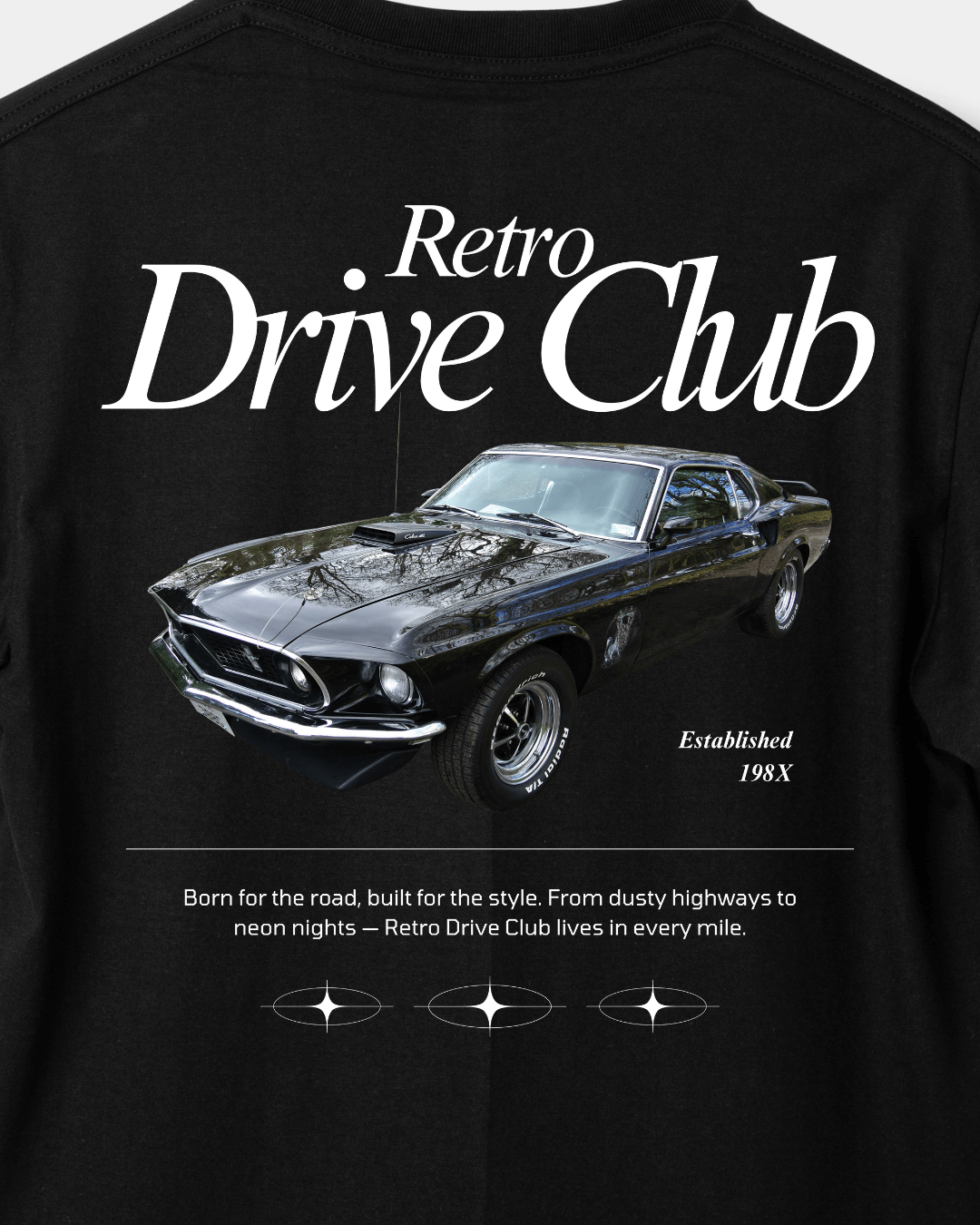 חולצת אוברסייז - retro drive club