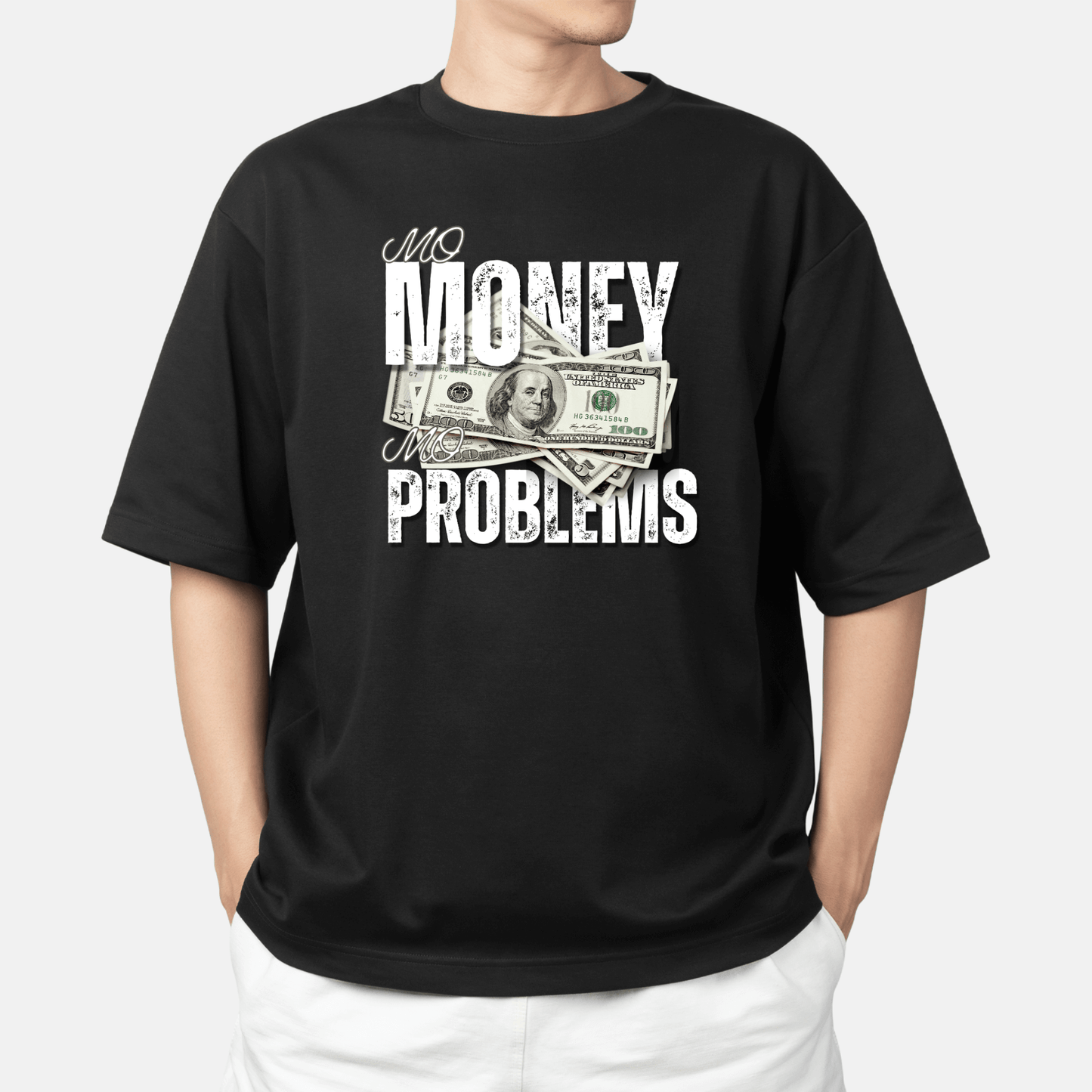 חולצת אוברסייז - front mo money mo problem